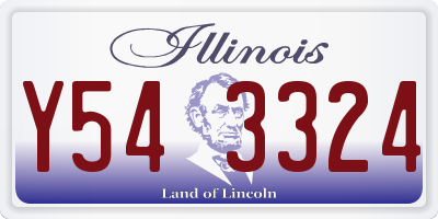 IL license plate Y543324