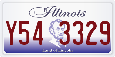 IL license plate Y543329