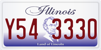 IL license plate Y543330