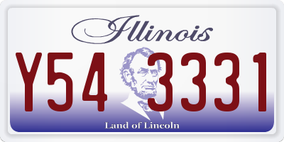 IL license plate Y543331