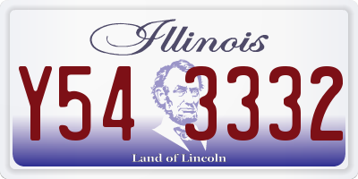 IL license plate Y543332