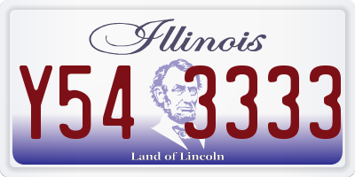 IL license plate Y543333