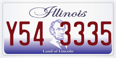 IL license plate Y543335