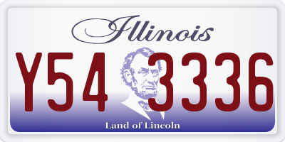 IL license plate Y543336