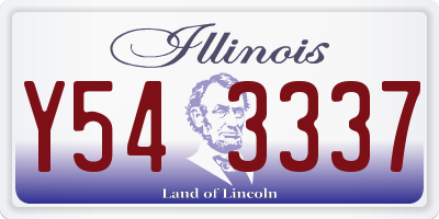 IL license plate Y543337