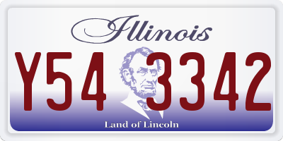 IL license plate Y543342