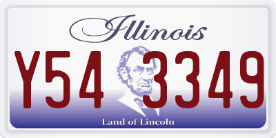 IL license plate Y543349