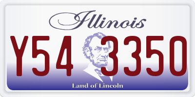 IL license plate Y543350