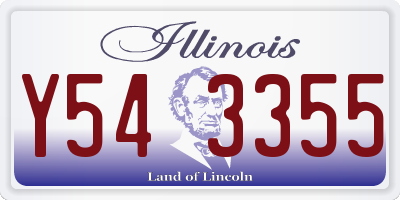 IL license plate Y543355