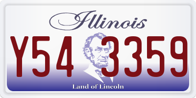 IL license plate Y543359