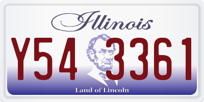 IL license plate Y543361