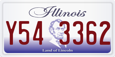 IL license plate Y543362