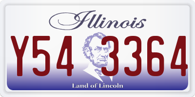 IL license plate Y543364