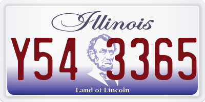 IL license plate Y543365