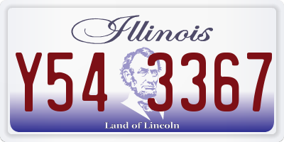 IL license plate Y543367