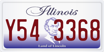 IL license plate Y543368