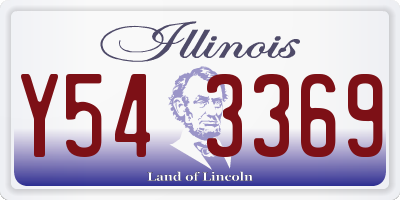 IL license plate Y543369