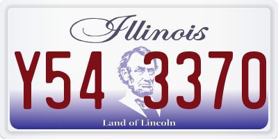 IL license plate Y543370