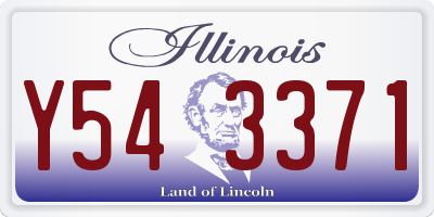 IL license plate Y543371