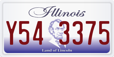 IL license plate Y543375