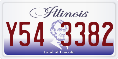 IL license plate Y543382