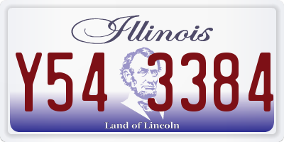 IL license plate Y543384