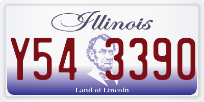 IL license plate Y543390
