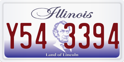 IL license plate Y543394
