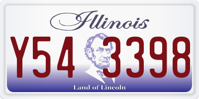 IL license plate Y543398