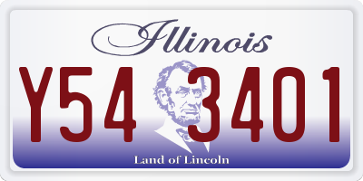 IL license plate Y543401