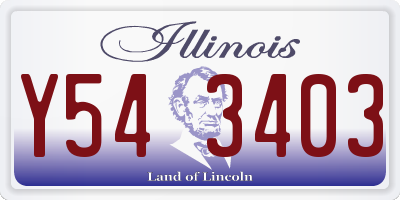 IL license plate Y543403