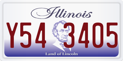 IL license plate Y543405
