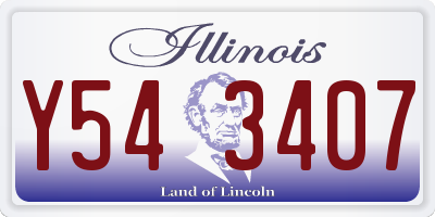 IL license plate Y543407