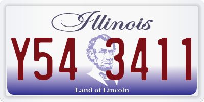 IL license plate Y543411