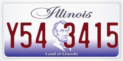 IL license plate Y543415