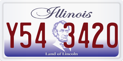 IL license plate Y543420