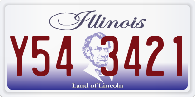 IL license plate Y543421