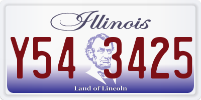 IL license plate Y543425