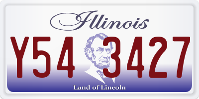 IL license plate Y543427
