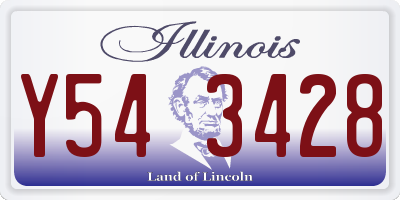 IL license plate Y543428