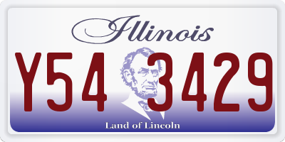 IL license plate Y543429