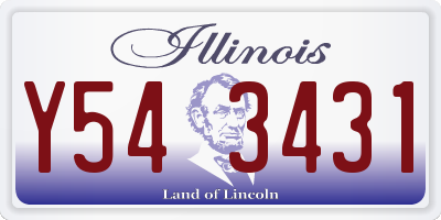 IL license plate Y543431