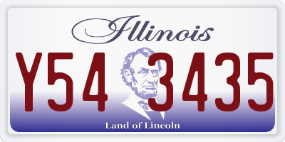 IL license plate Y543435