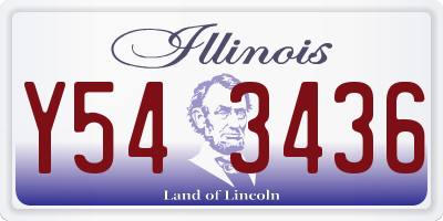 IL license plate Y543436
