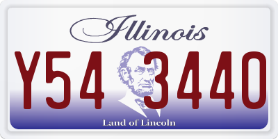 IL license plate Y543440