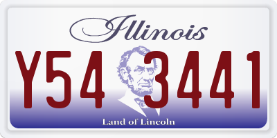 IL license plate Y543441