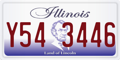 IL license plate Y543446