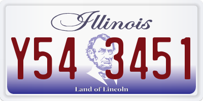 IL license plate Y543451