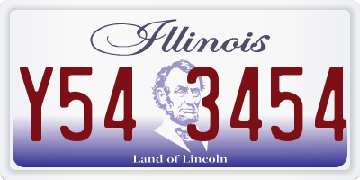 IL license plate Y543454