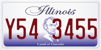 IL license plate Y543455